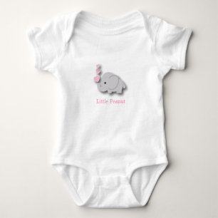 Pink und Gray Baby Elephant - Little Peanut Baby Strampler