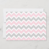 Pink und Gray Banner Kinderdusche / Geburtstag ein Einladung (Rückseite)