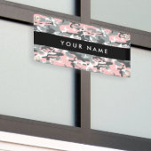 Pink und Gray Camouflage Ihr Name personalisieren Banner (Äußeres Gebäude)