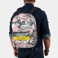 Pink und Gray Camouflage Ihr Name personalisieren