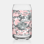 Pink und Gray Camouflage Ihr Name personalisieren Dosenglas (Links)