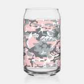 Pink und Gray Camouflage Ihr Name personalisieren Dosenglas (Links)