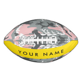 Pink und Gray Camouflage Ihr Name personalisieren Football