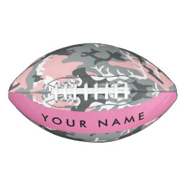 Pink und Gray Camouflage Ihr Name personalisieren Football