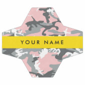 Pink und Gray Camouflage Ihr Name personalisieren Fußball (Flach)