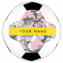 Pink und Gray Camouflage Ihr Name personalisieren Fußball