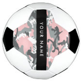 Pink und Gray Camouflage Ihr Name personalisieren Fußball (Gedreht)