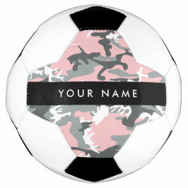 Pink und Gray Camouflage Ihr Name personalisieren Fußball