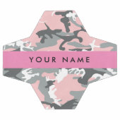 Pink und Gray Camouflage Ihr Name personalisieren Fußball (Flach)