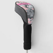 Pink und Gray Camouflage Ihr Name personalisieren Golf Headcover (angewinkelt)