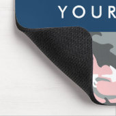 Pink und Gray Camouflage Ihr Name personalisieren Mousepad (Ecke)