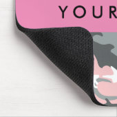 Pink und Gray Camouflage Ihr Name personalisieren Mousepad (Ecke)