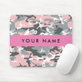 Pink und Gray Camouflage Ihr Name personalisieren Mousepad (Mit Mouse)