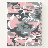 Pink und Gray Camouflage Ihr Name personalisieren Notizblock (Rückseite)