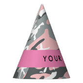 Pink und Gray Camouflage Ihr Name personalisieren Partyhütchen (Links)