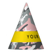 Pink und Gray Camouflage Ihr Name personalisieren Partyhütchen (Links)