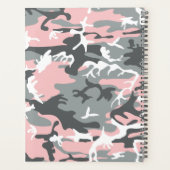 Pink und Gray Camouflage Ihr Name personalisieren Planer (Rückseite)