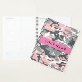 Pink und Gray Camouflage Ihr Name personalisieren Planer (Anzeige)