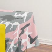 Pink und Gray Camouflage Ihr Name personalisieren Tischdecke (Beispiel)