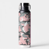 Pink und Gray Camouflage Ihr Name personalisieren Trinkflasche (Vorne)