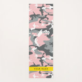 Pink und Gray Camouflage Ihr Name personalisieren Yogamatte (Vorderseite)