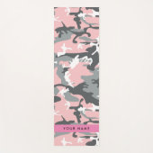 Pink und Gray Camouflage Ihr Name personalisieren Yogamatte (Vorderseite)