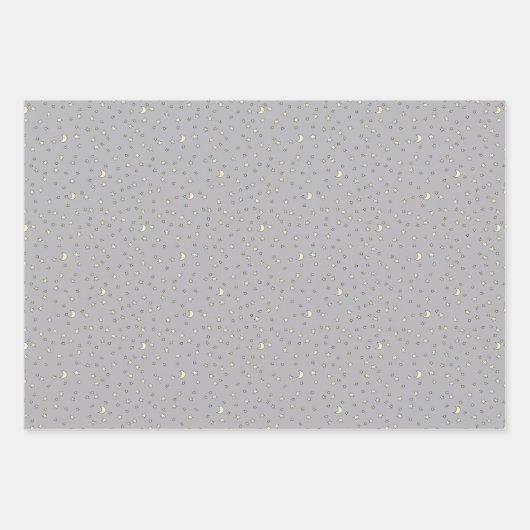 Pink und Gray Halloween Bat, Moon & Gingham Geschenkpapier Set (Vorderseite 2)