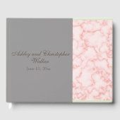 Pink und Gray Marble Wedding Gästebuch (Vorderseite)
