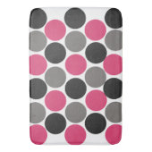 Pink und Gray Polika Dot Badematte (Vorderseite Vertikal)