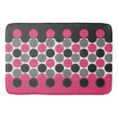 Pink und Gray Polika Dot Badematte (Vorderseite)