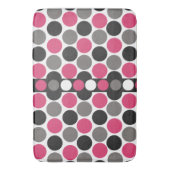 Pink und Gray Polika Dot Badematte (Vorderseite Vertikal)