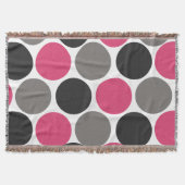 Pink und Gray Polika Dot Decke (Vorderseite)