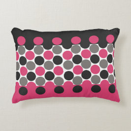 Pink und Gray Polika Dot Dekokissen