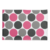 Pink und Gray Polika Dot Kissenbezug (Rückseite)