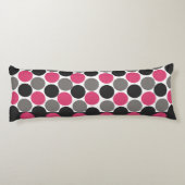 Pink und Gray Polika Dot Seitenschläferkissen (Rückseite)