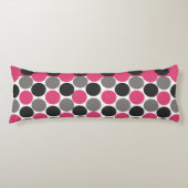 Pink und Gray Polika Dot Seitenschläferkissen (Vorderseite)