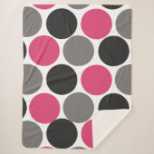Pink und Gray Polika Dot Sherpadecke (Vorderseite)