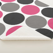 Pink und Gray Polika Dot Sherpadecke (3/4)
