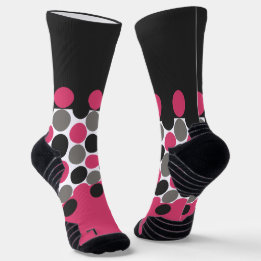 Pink und Gray Polika Dot Socken