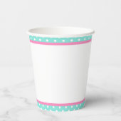 Pink und Green Baby Line Baby Dusche Pappbecher (Rückseite)