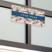 Pink und Green Camouflage Ihr Name Persönlich gest Banner (Äußeres Gebäude)