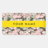 Pink und Green Camouflage Ihr Name Persönlich gest Banner (Horizontal)