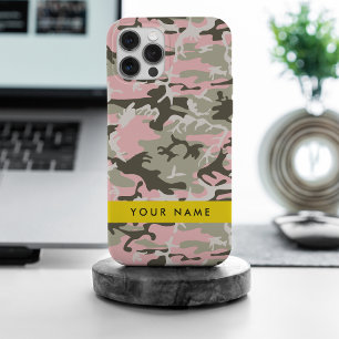Pink und Green Camouflage Ihr Name Persönlich gest Case-Mate iPhone Hülle