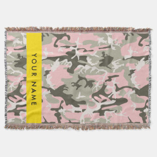Pink und Green Camouflage Ihr Name Persönlich gest Decke