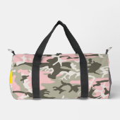 Pink und Green Camouflage Ihr Name Persönlich gest Duffle Bag (Vorderseite)