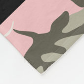 Pink und Green Camouflage Ihr Name Persönlich gest Fleecedecke (Ecke)
