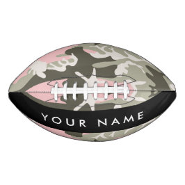 Pink und Green Camouflage Ihr Name Persönlich gest Football