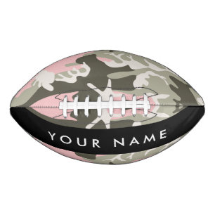 Pink und Green Camouflage Ihr Name Persönlich gest Football