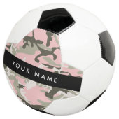 Pink und Green Camouflage Ihr Name Persönlich gest Fußball (Dreiviertel)