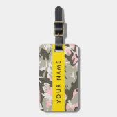 Pink und Green Camouflage Ihr Name Persönlich gest Gepäckanhänger (Vorderseite vertikal)
